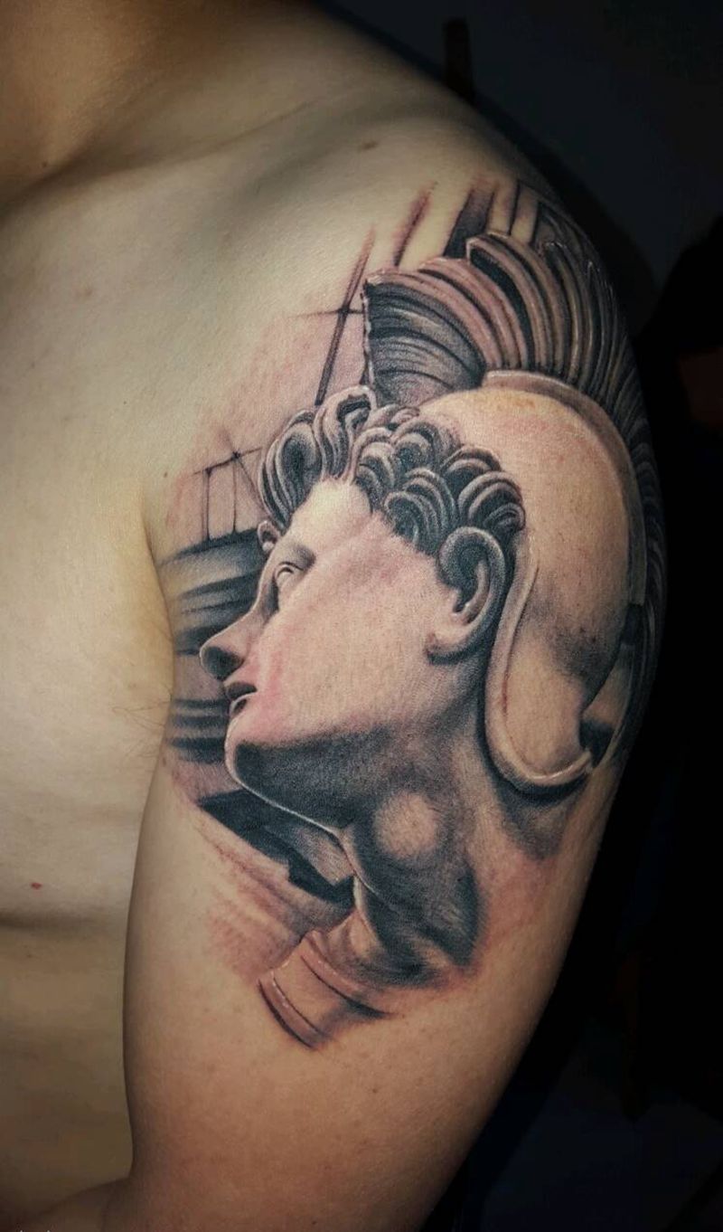 思纹身图片_手臂欧美肖像写实人物原创成品纹身图案