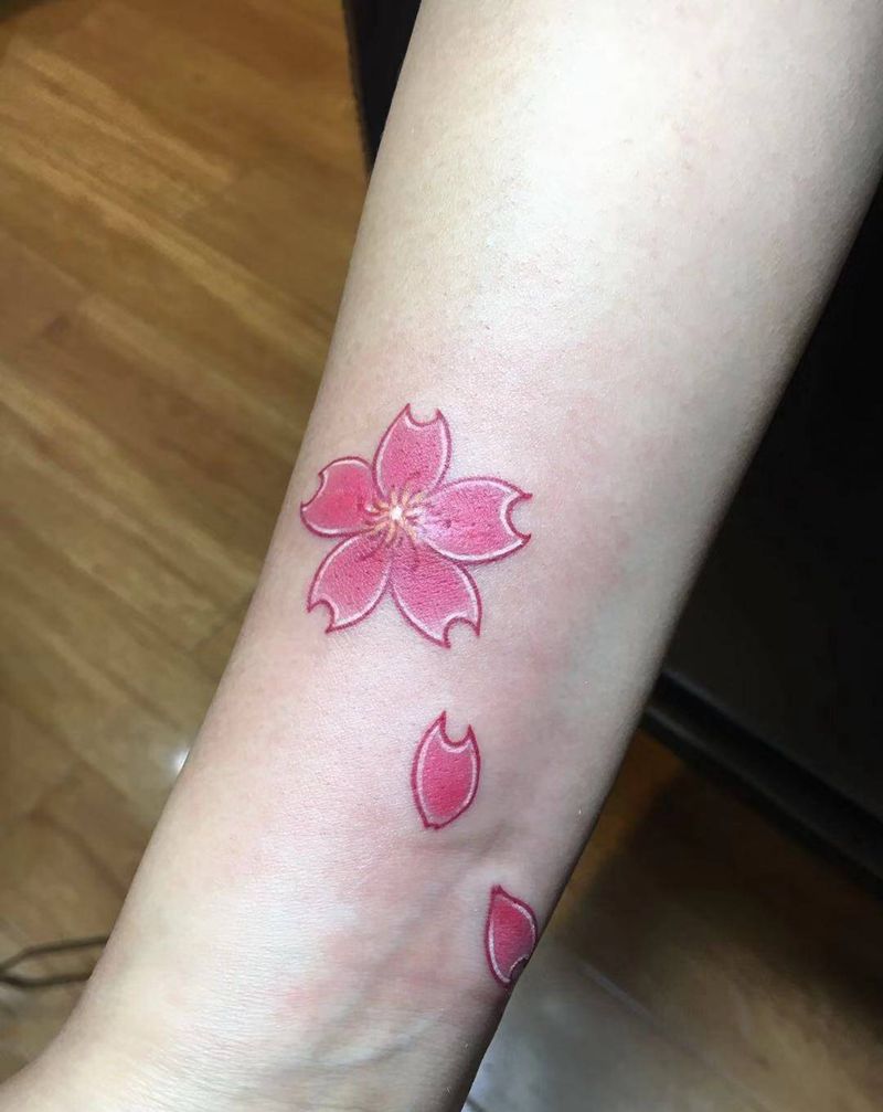 樱花纹身图片