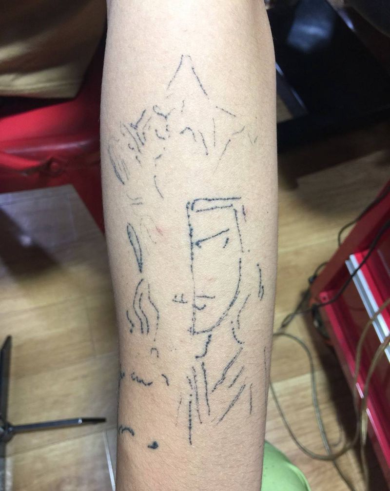 修改遮盖纹身图片