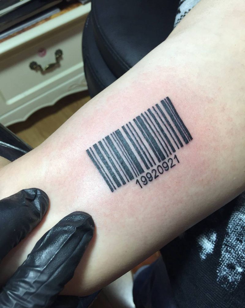 条形码纹身图片