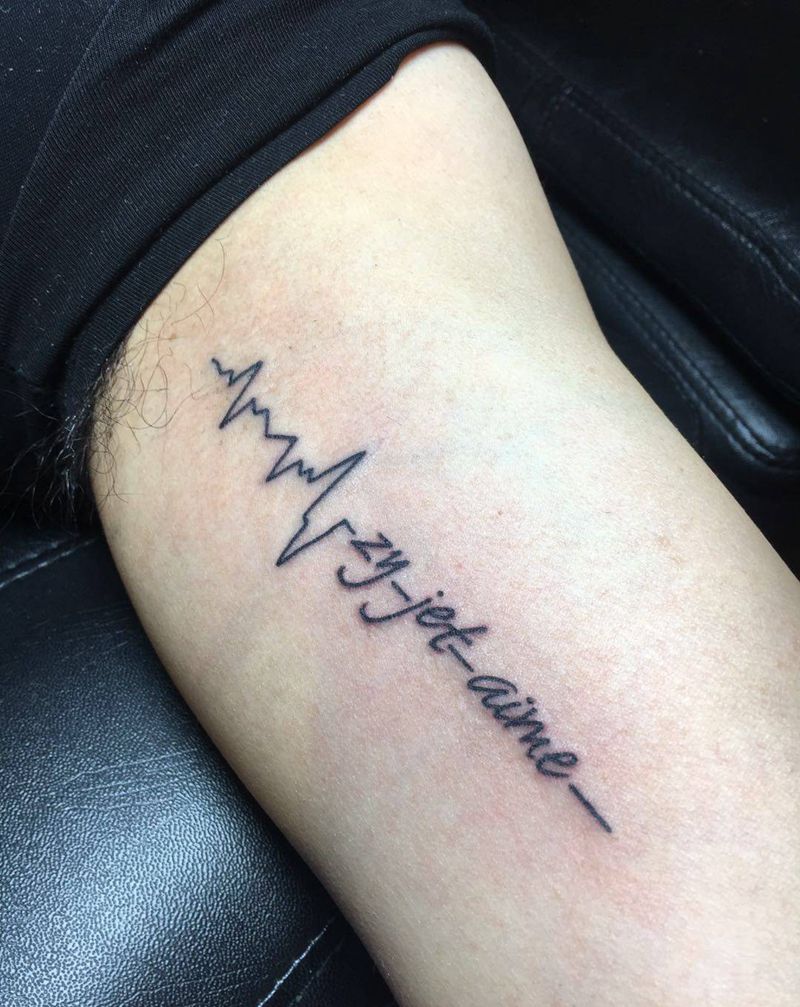 心电图纹身图片