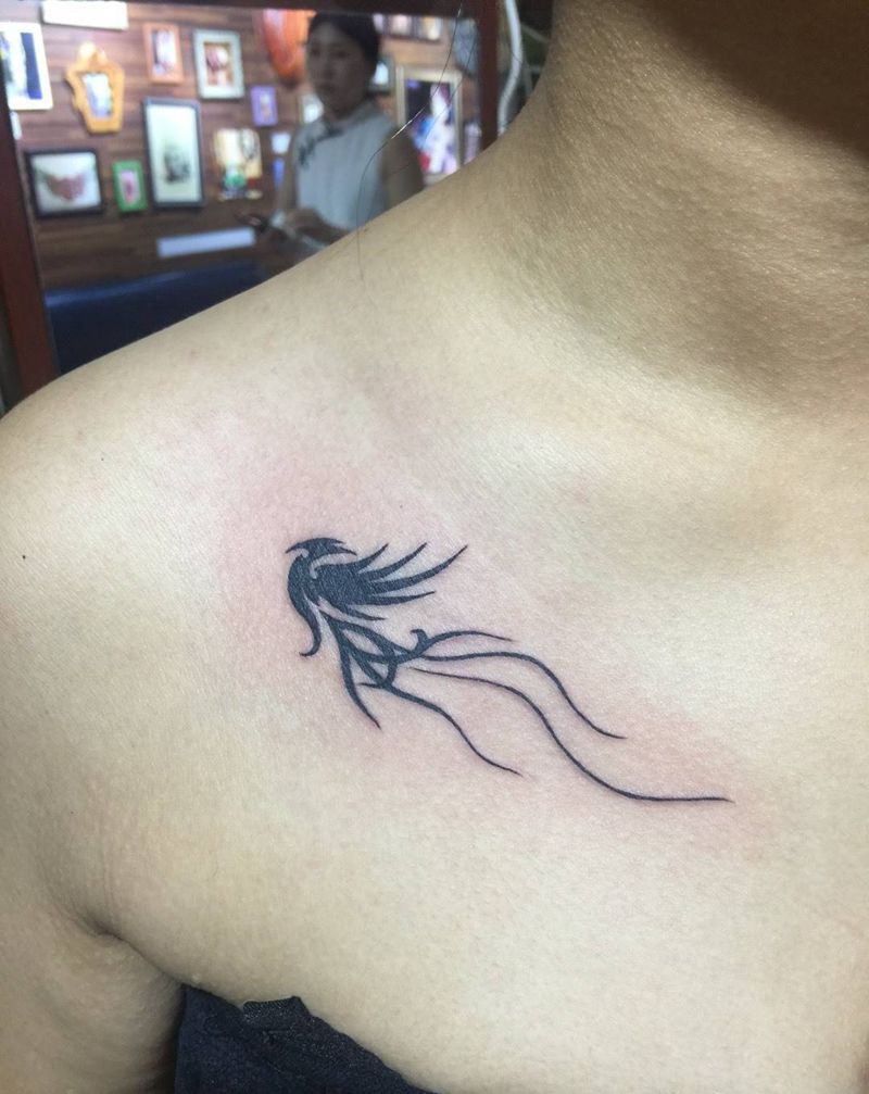 图腾凤凰纹身图片