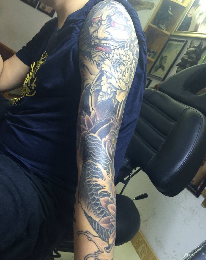 花臂添加纹身图片