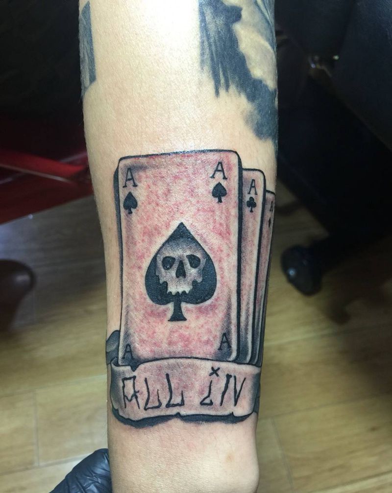 扑克牌纹身图片