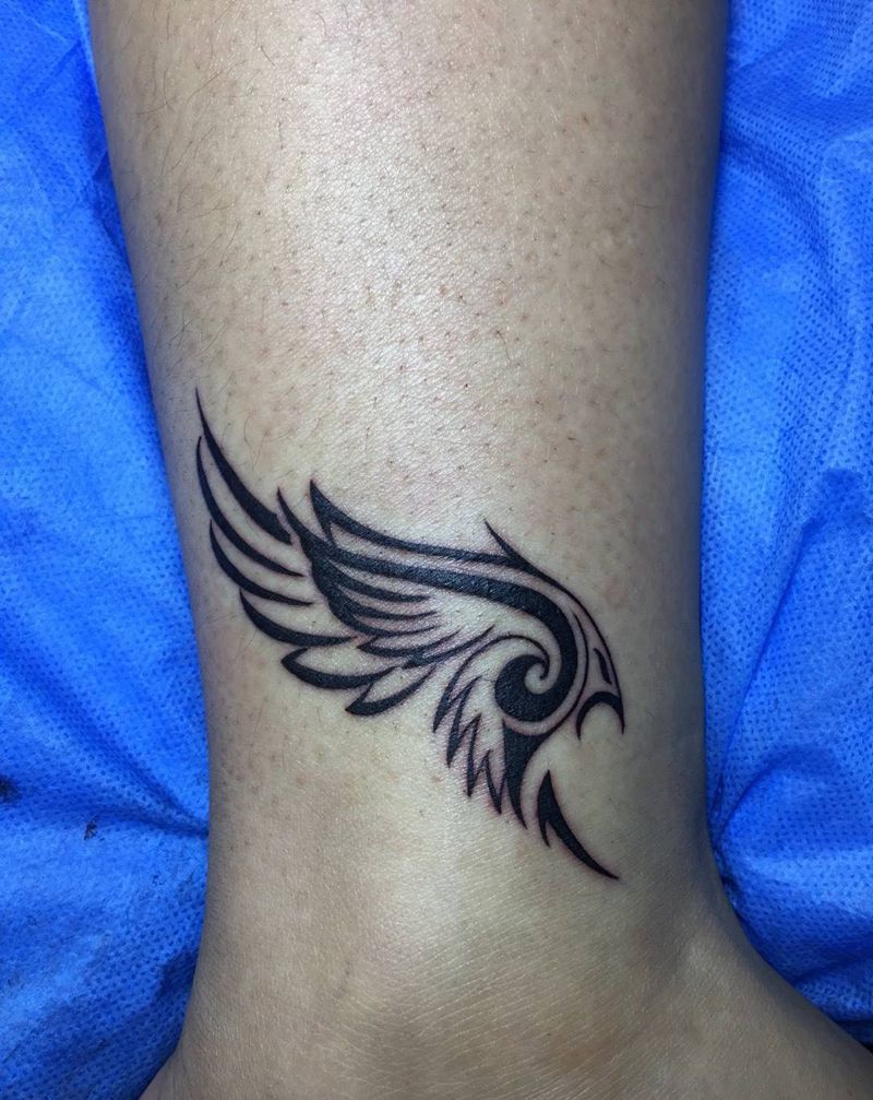 翅膀纹身图片