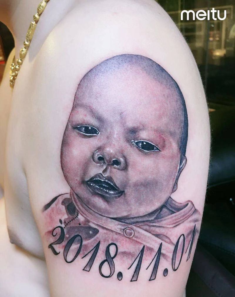 肖像纹身图片_手臂纹身图案