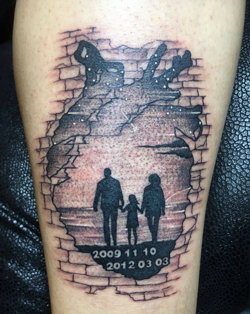 背影纹身图片_脚部腿部纹身图案