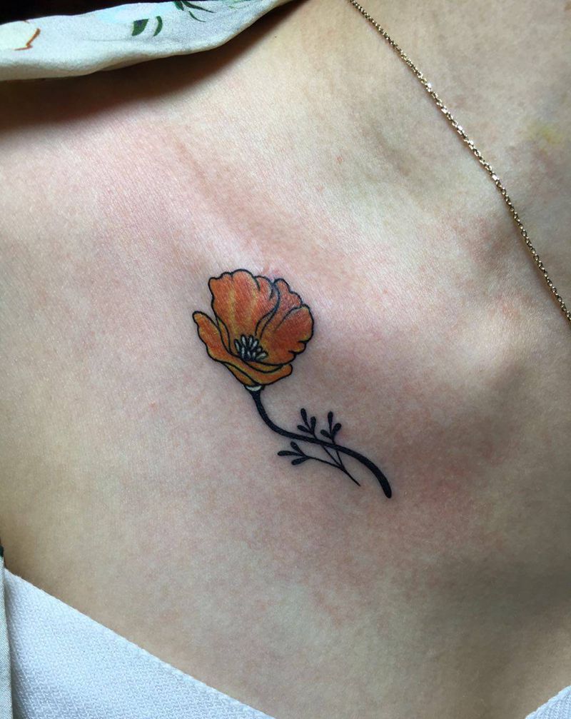 花纹身图片_胸部纹身图案