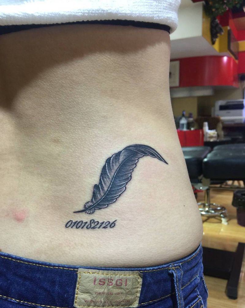 羽毛纹身图片
