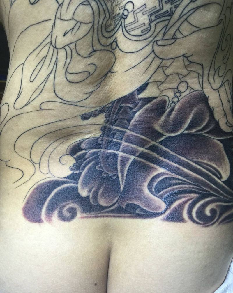 后背上色步骤纹身图片