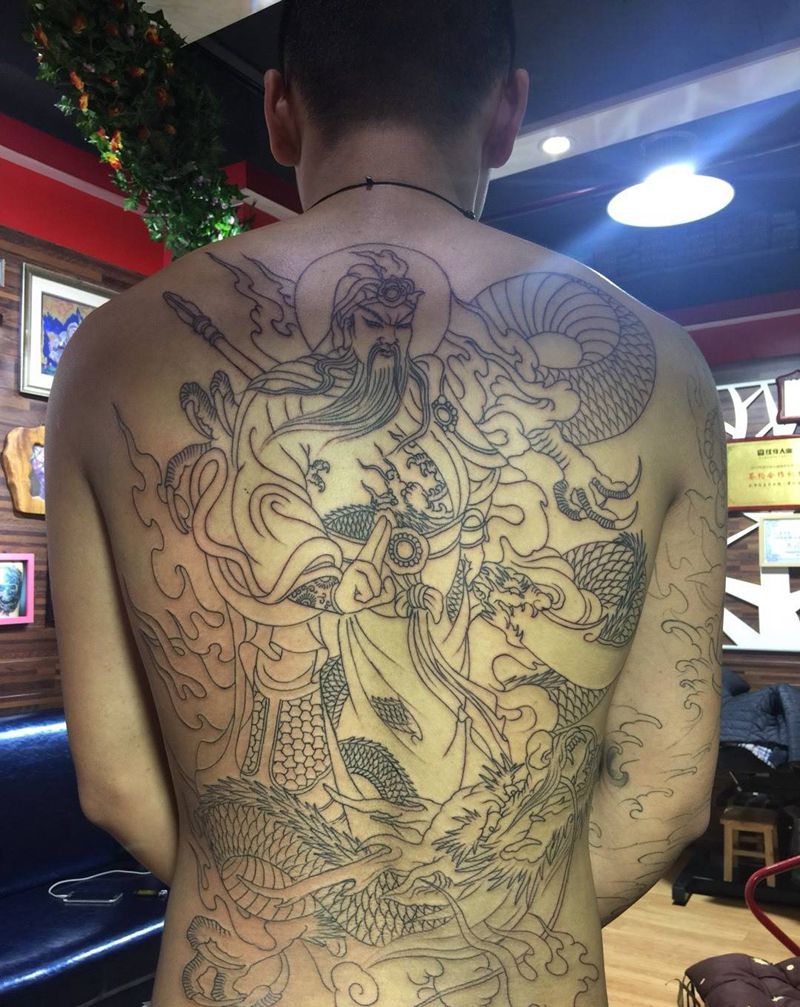 二郎神纹身图片