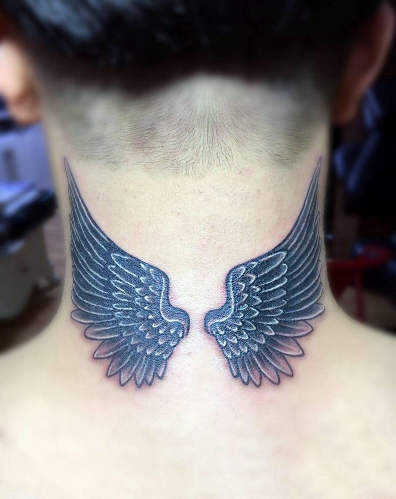 翅膀纹身图片