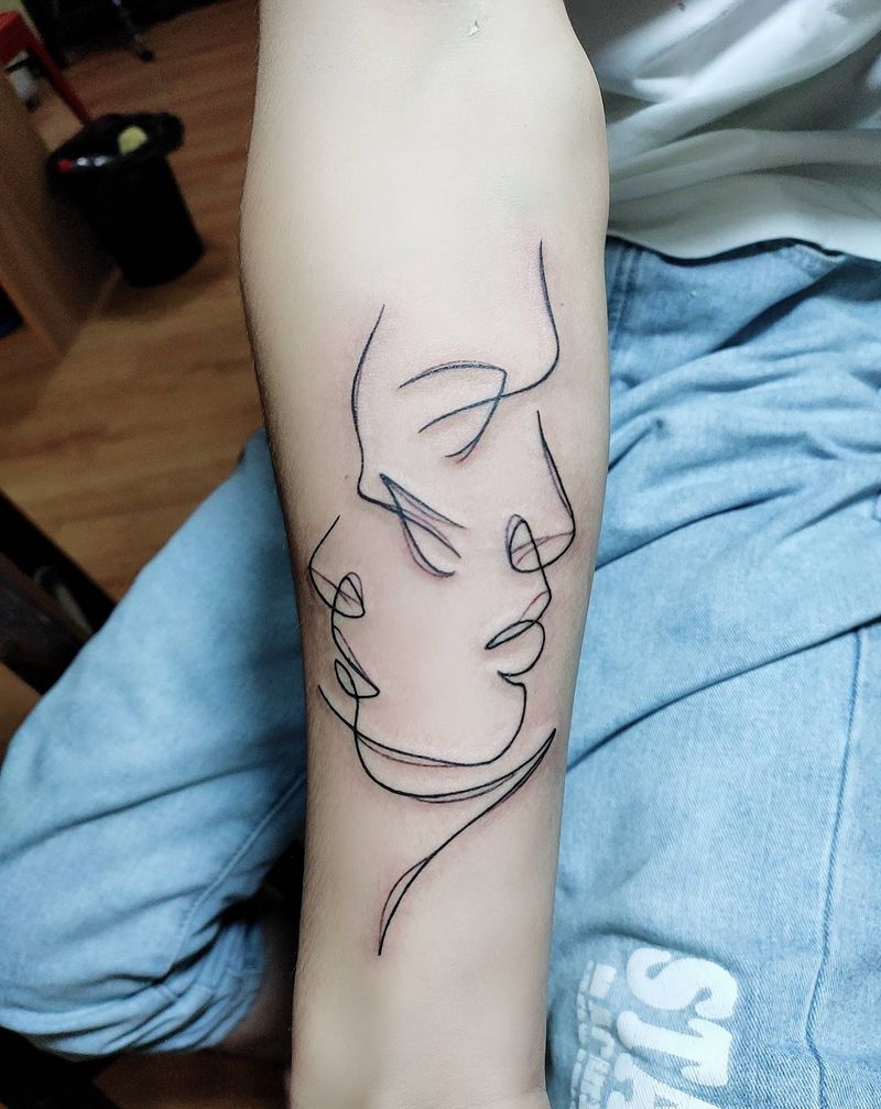 脸谱纹身图片_手臂纹身图案