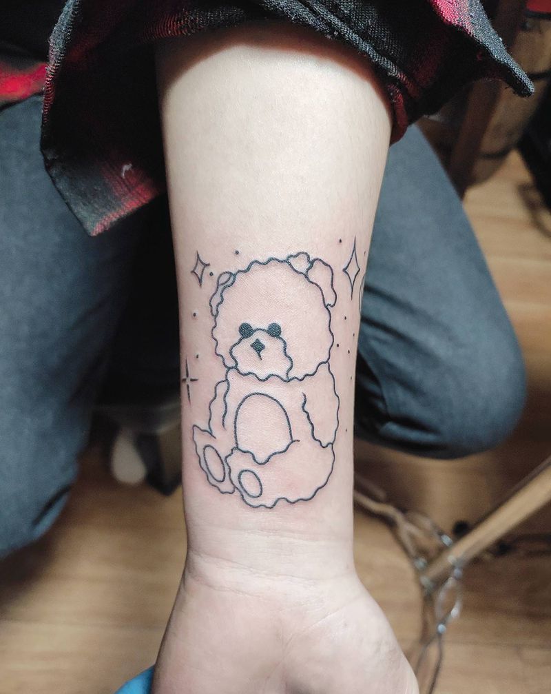 小熊纹身图片_手臂纹身图案