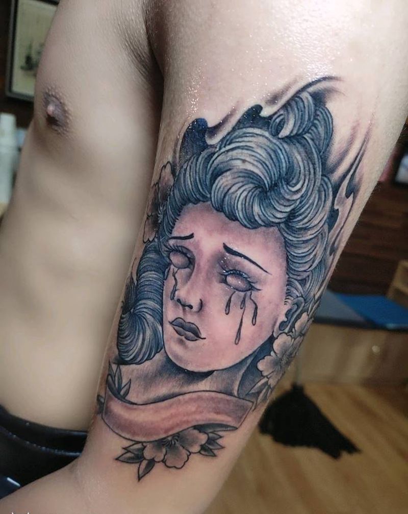 美女纹身图片_手臂纹身图案