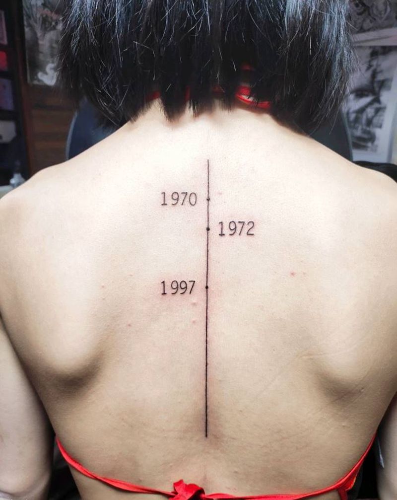 数字纹身图片_背部纹身图案