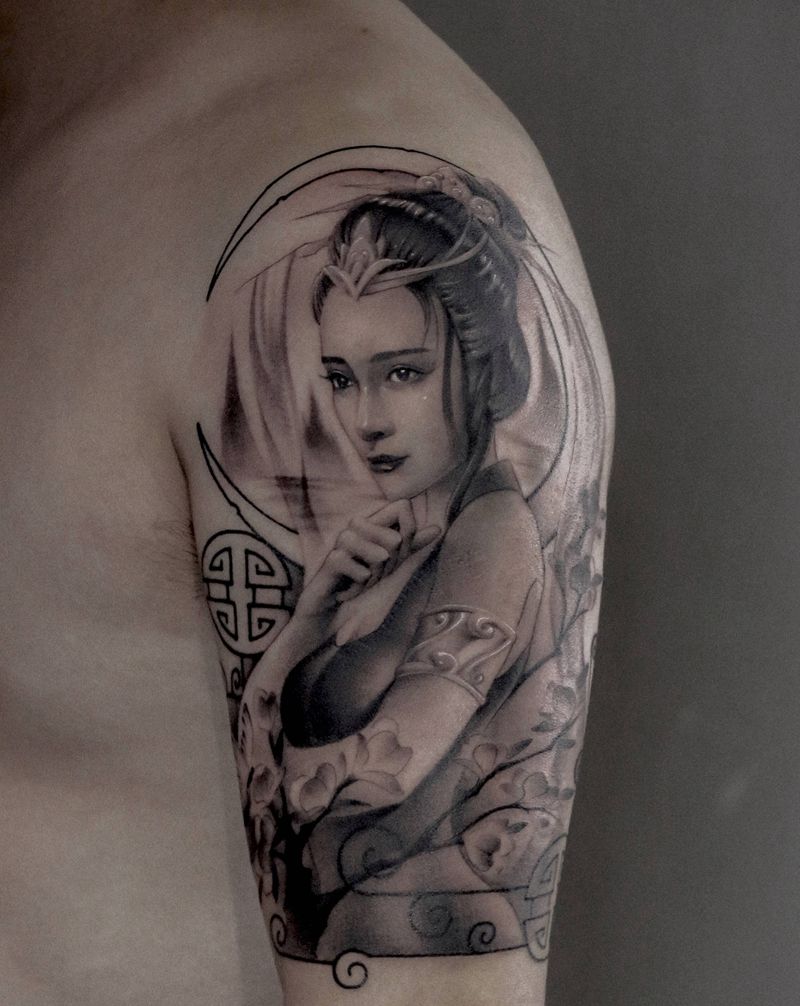 美女纹身图片_手臂纹身图案