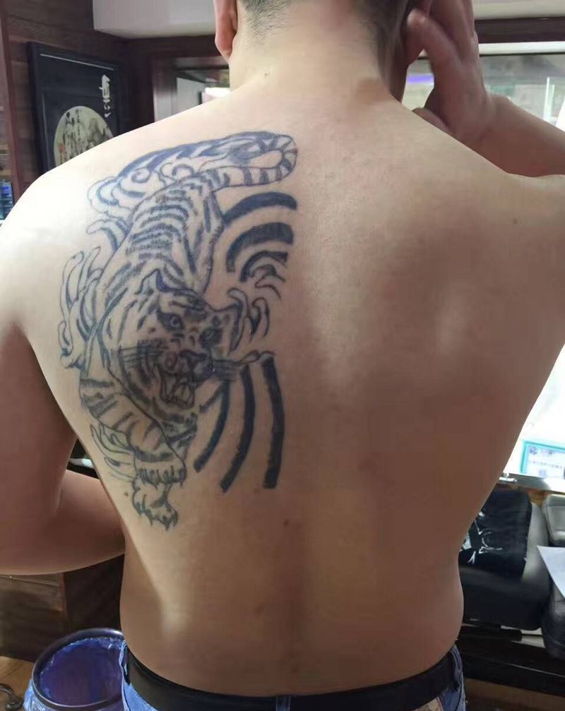 遮盖步骤纹身图片