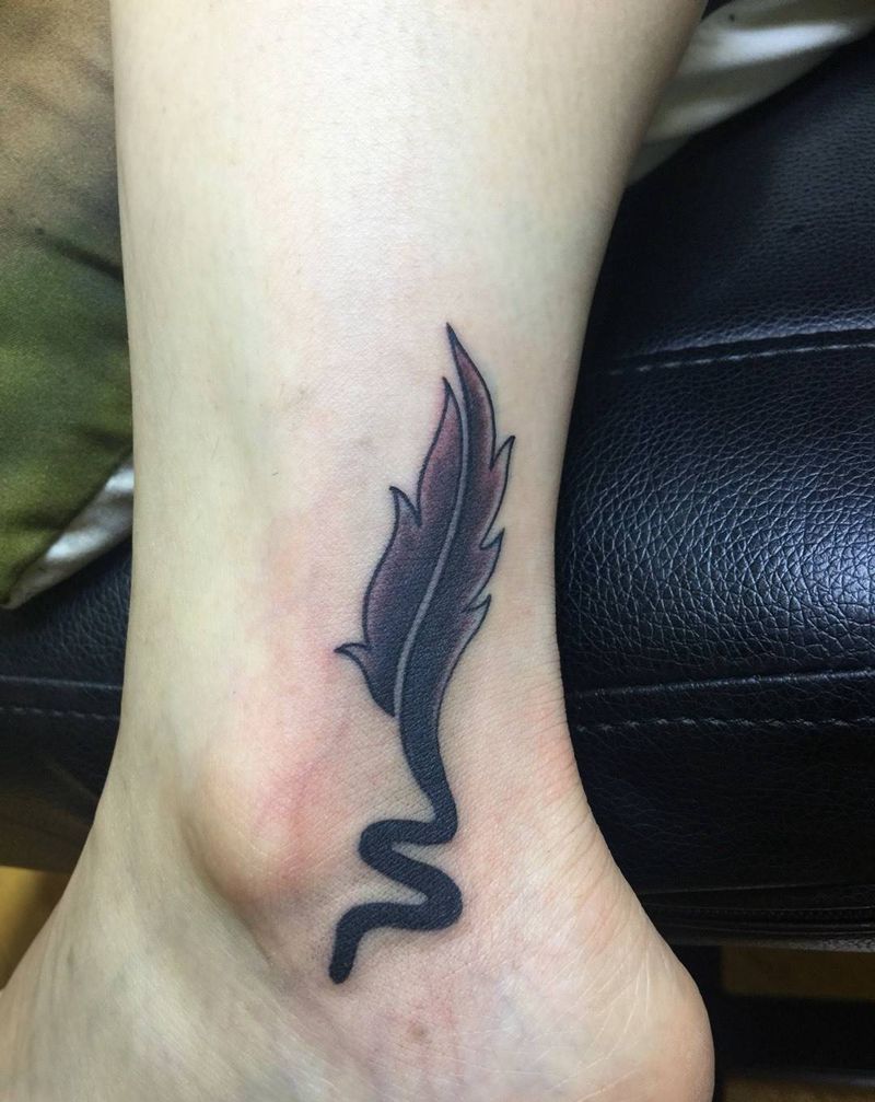 羽毛纹身图片
