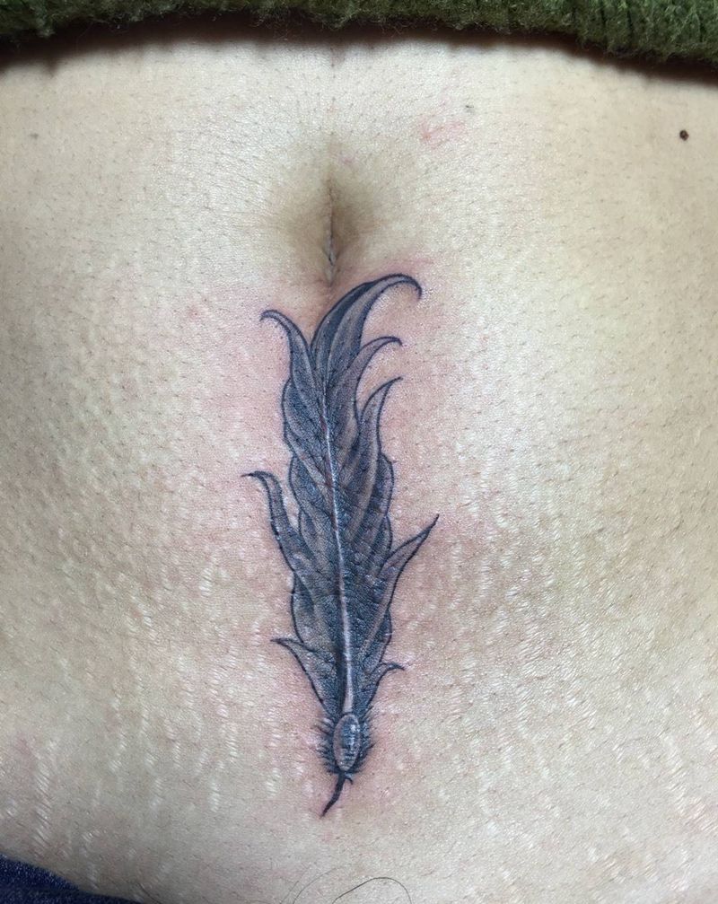 羽毛纹身图片
