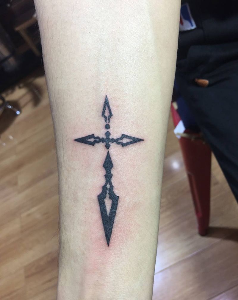 十字架纹身图片