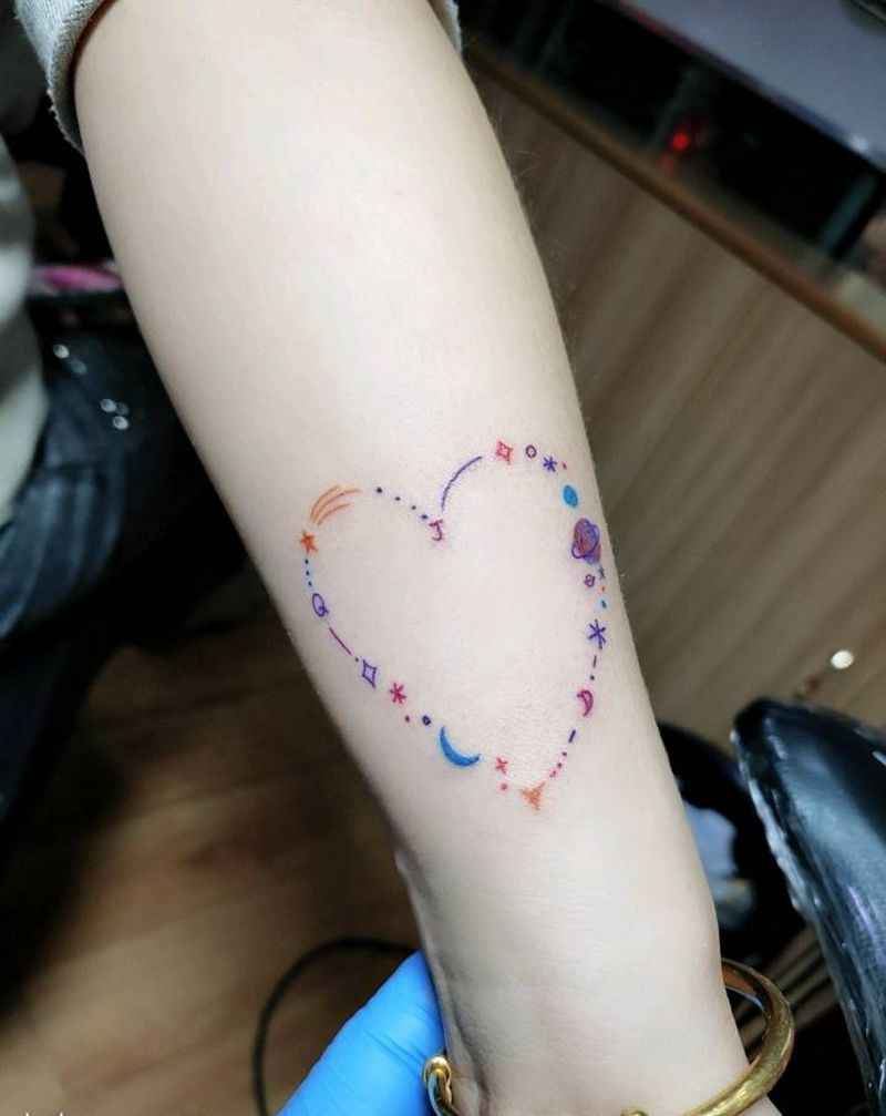 小清新纹身图片_手臂纹身图案