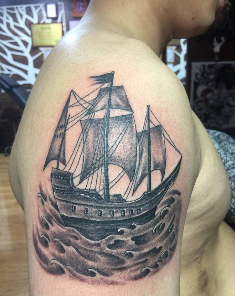 一帆风顺纹身图片