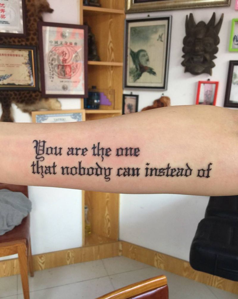 哥特字体纹身图片