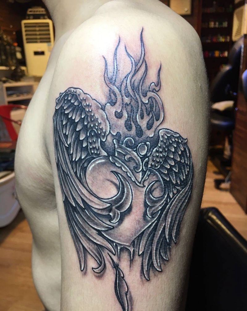 翅膀纹身图片
