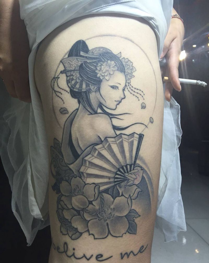 艺妓纹身图片