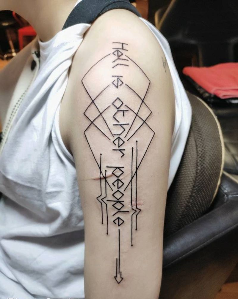 几何纹身图片_手臂纹身图案