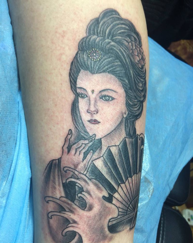 艺妓纹身图片