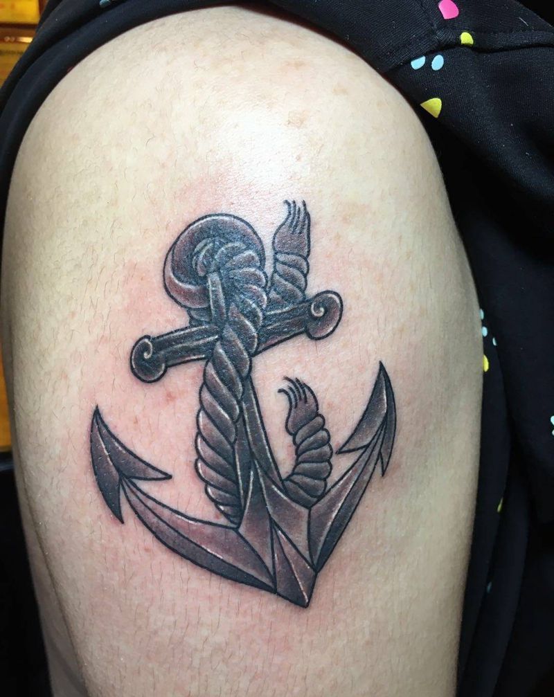 锚纹身图片