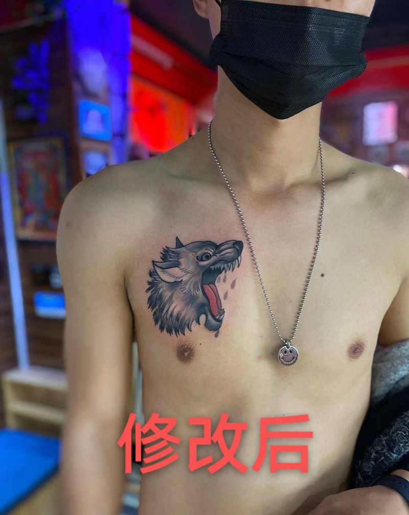 修改纹身图片_胸部纹身图案