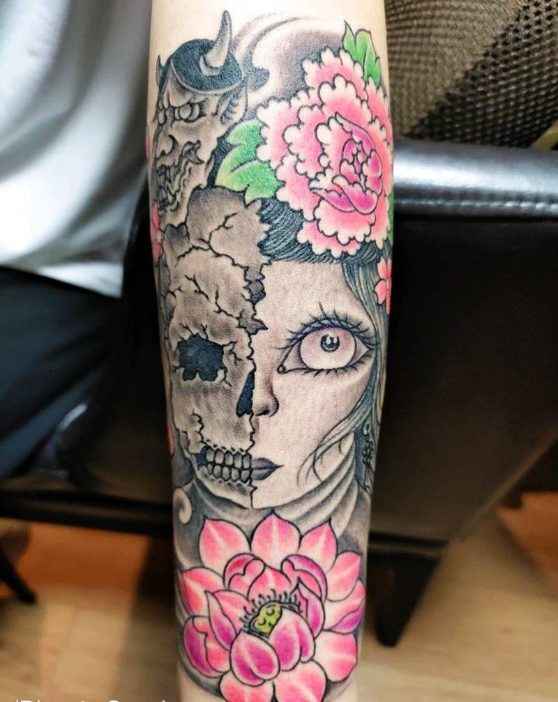 美女纹身图片_手臂纹身图案