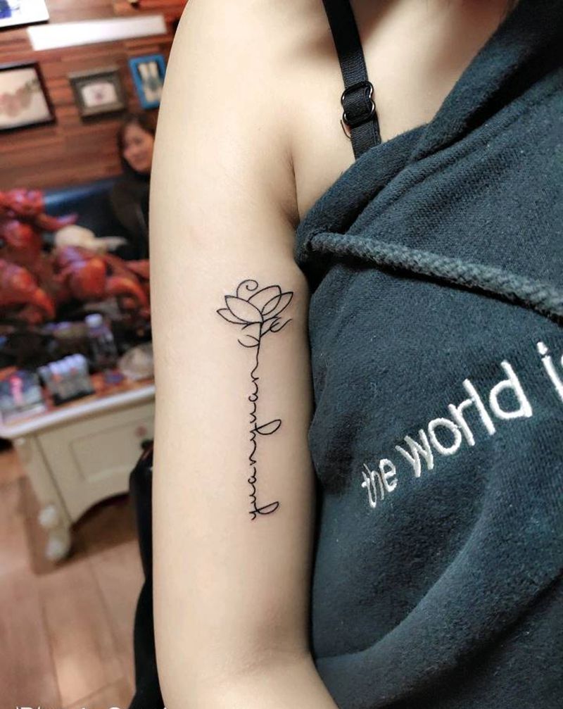 花纹身图片_手臂纹身图案