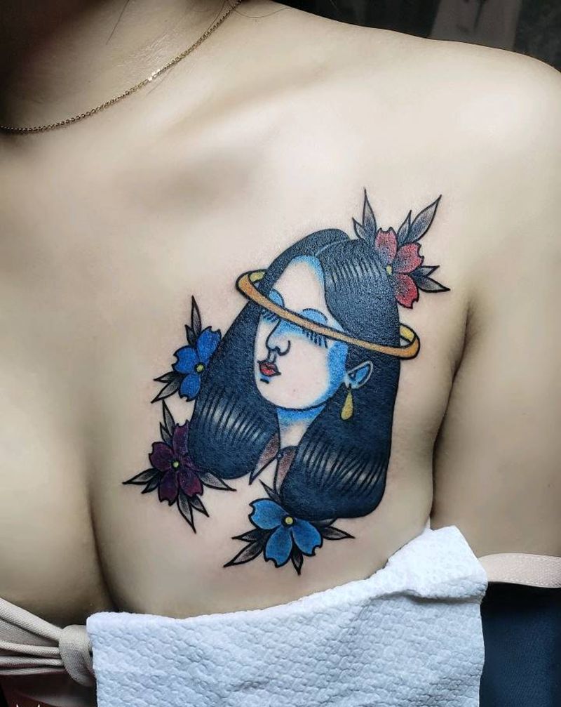 修改作品纹身图片_胸部纹身图案