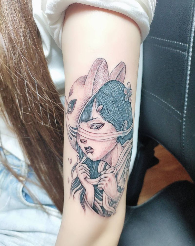 美女纹身图片_手臂纹身图案