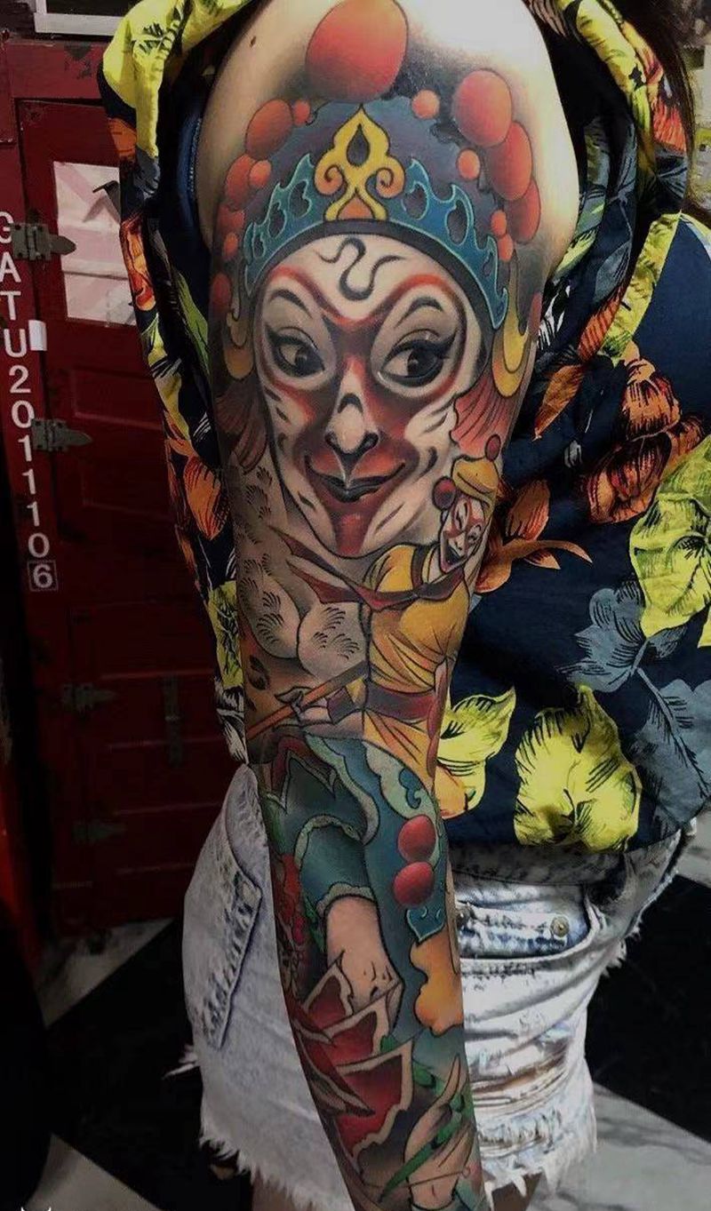 花臂纹身图片_手臂纹身图案