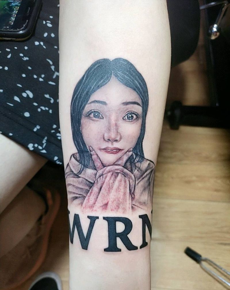 女朋友纹身图片_手臂纹身图案