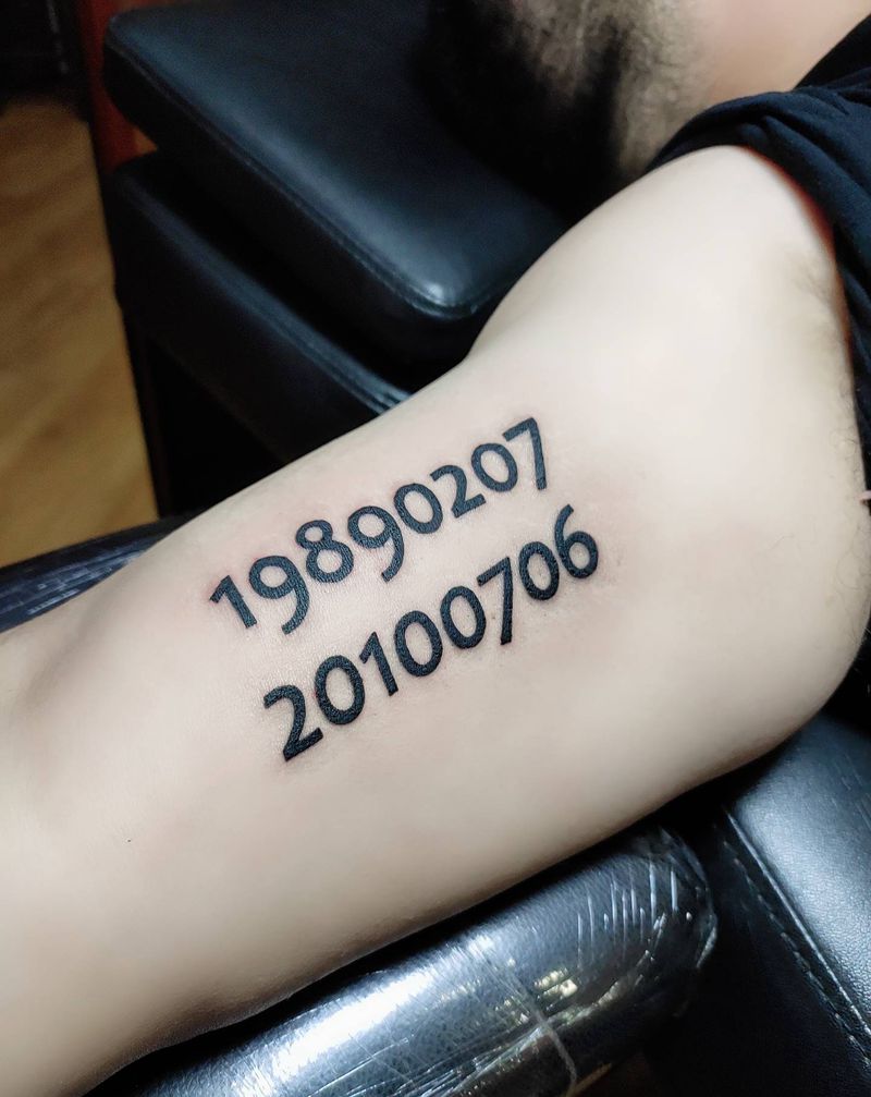 生日纹身图片_手臂纹身图案