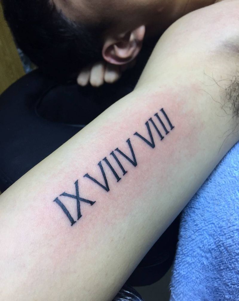 罗马字体纹身图片