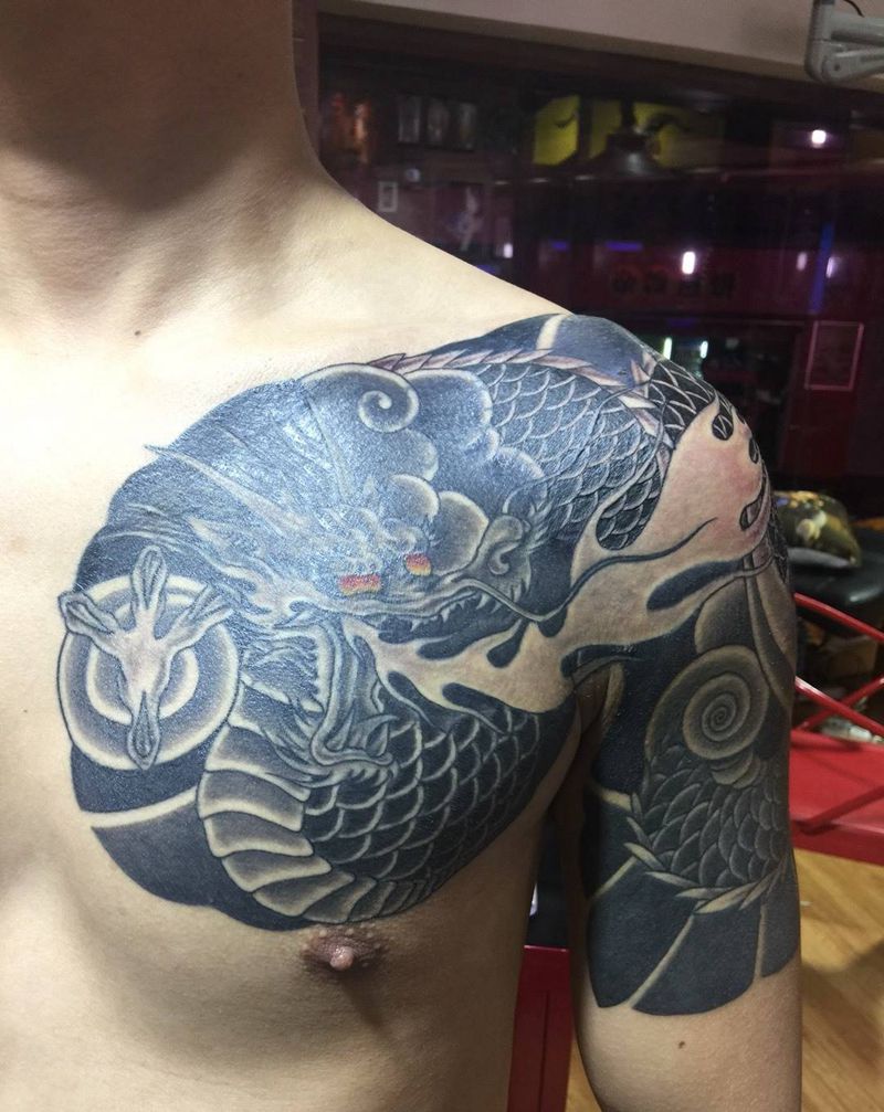 修改半甲纹身图片