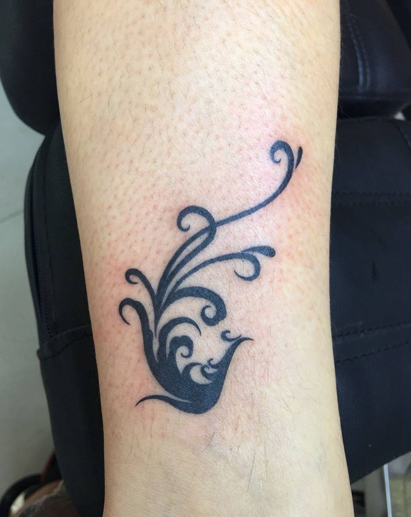 图腾凤凰纹身图片