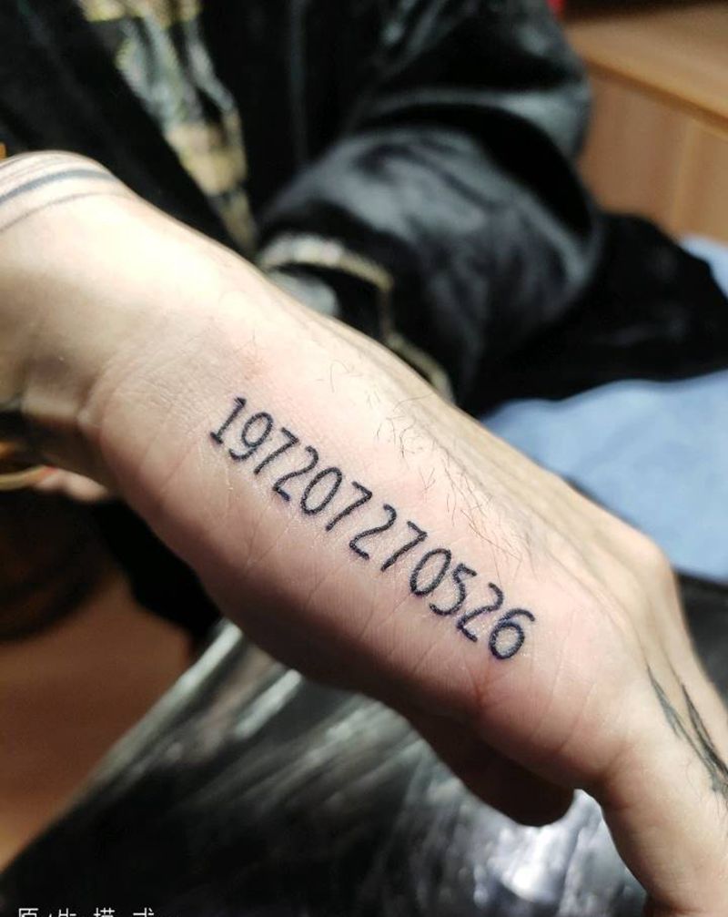 数字纹身图片_手臂纹身图案