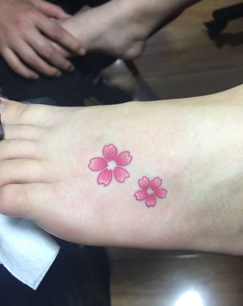 樱花纹身图片