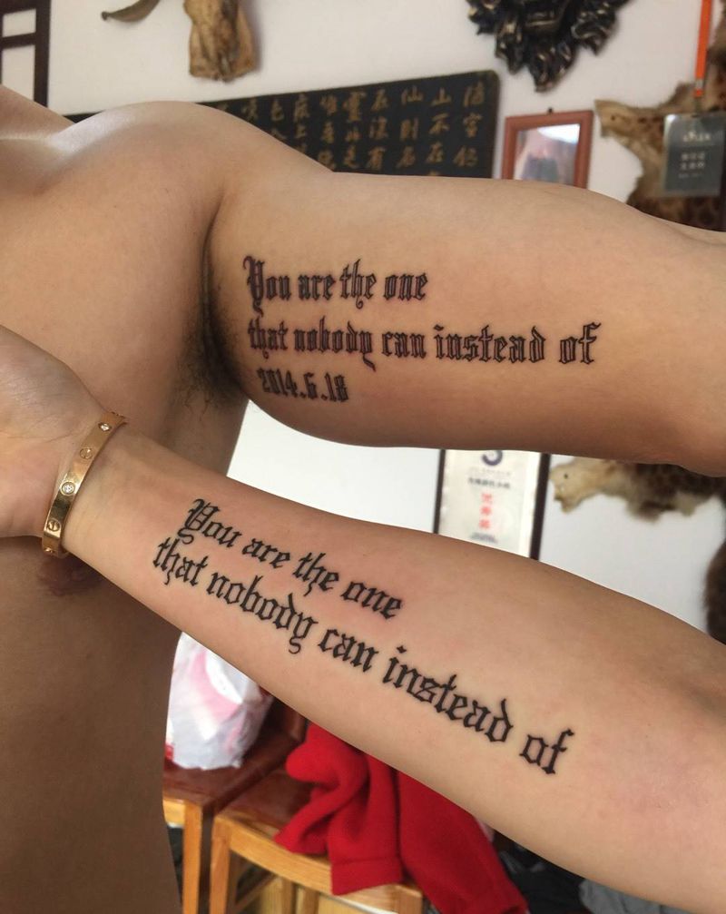 哥特一对纹身图片