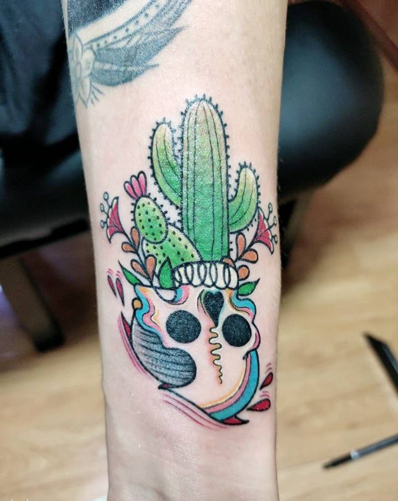 仙人掌纹身图片_手臂纹身图案