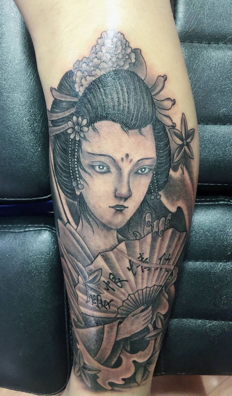 艺妓纹身图片
