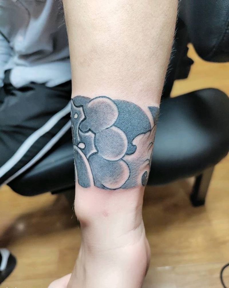 花腿纹身图片_腿部纹身图案